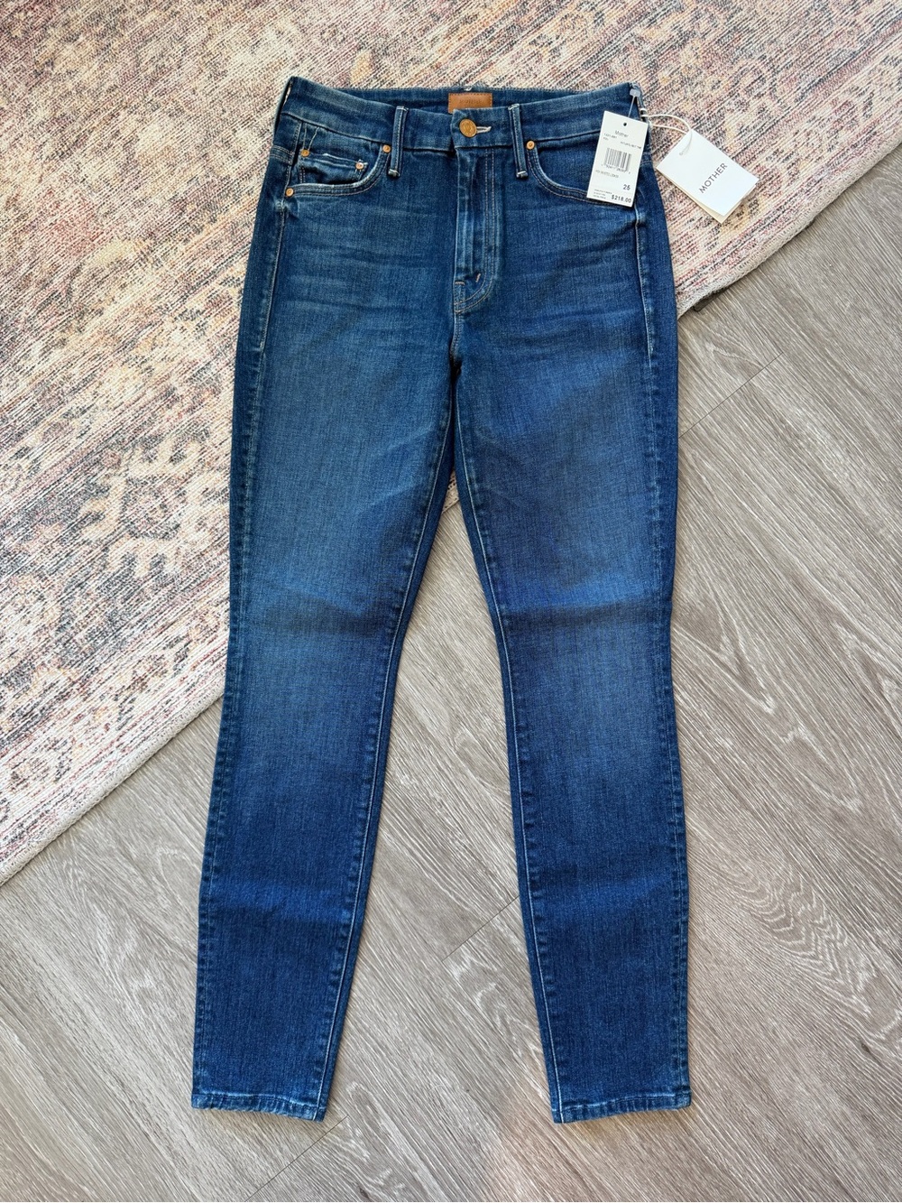 NWT MOTHER High Waisted Looker Skinny Jeans Until Next Time Size 25